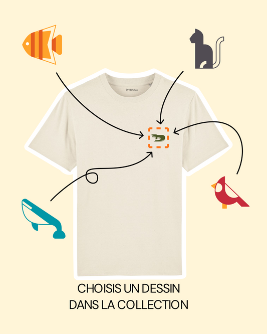 Kit broderie débutant sur t-shirt - Animaux