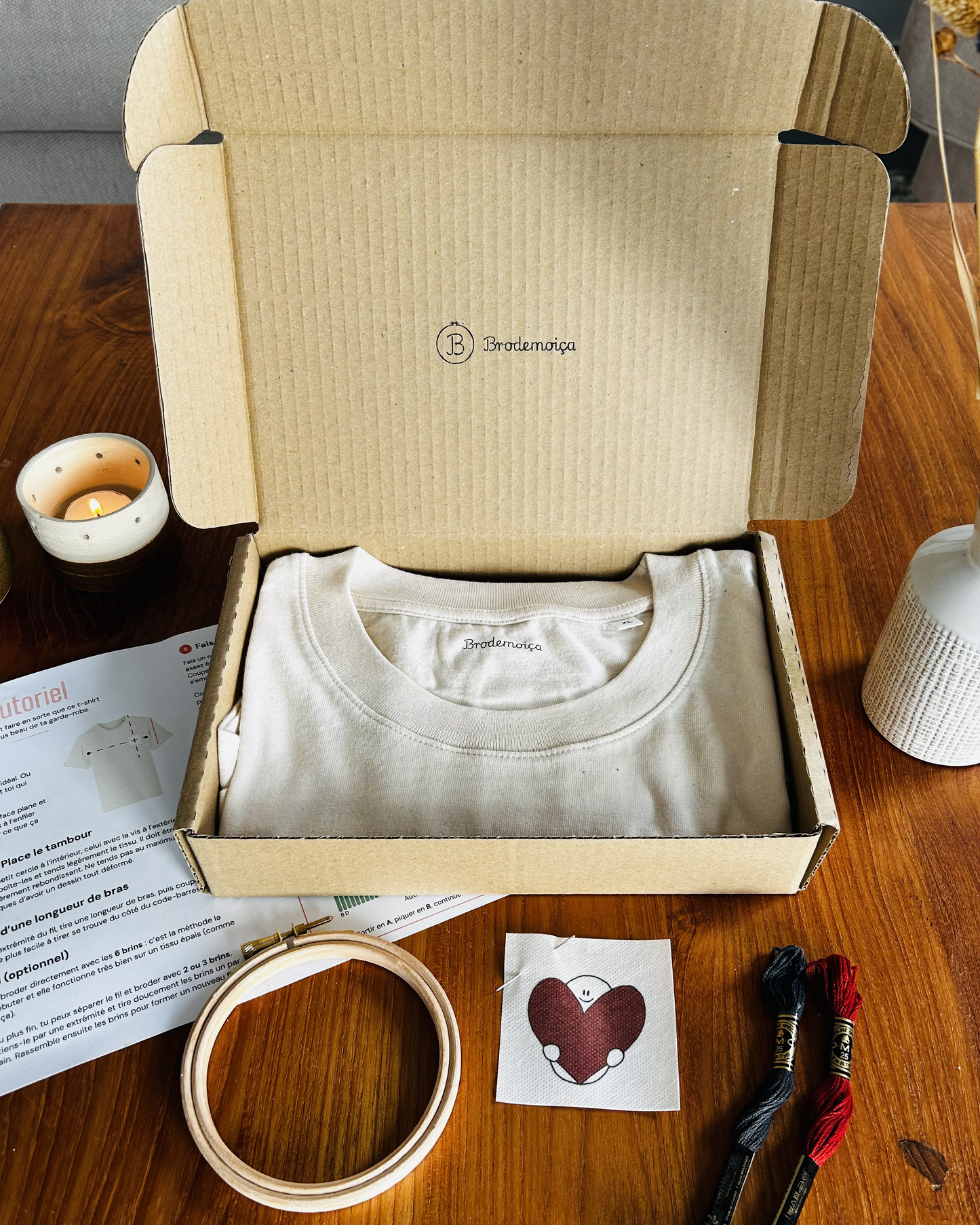 Kit broderie personnalisé sur t-shirt - Patate